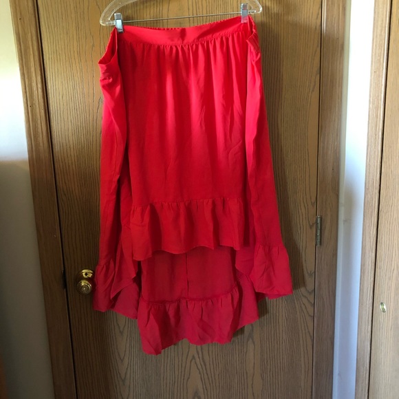 Ava & Viv Dresses & Skirts - Ava & Vív cherry red high low skirt